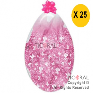 GLOBO SEMPERTEX R20 INF CR MARIPOSAS Y FLORES x 25